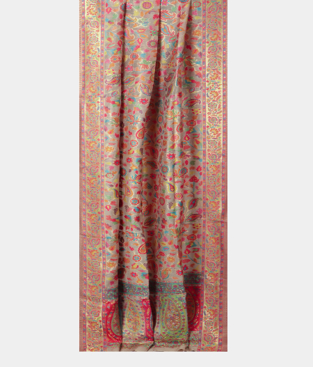 Beige Cashmere Kani Silk Dupatta T2134882