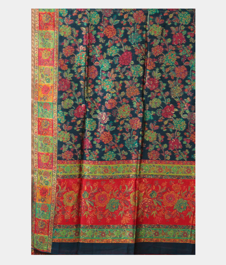 Blue Cashmere Kani Silk Dupatta T2134673