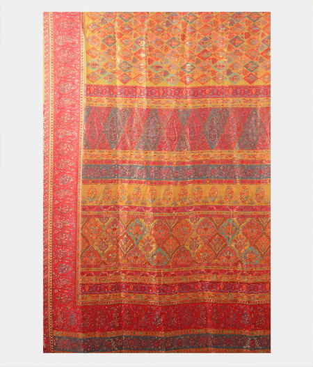 Yellow Cashmere Kani Silk Saree T2170064