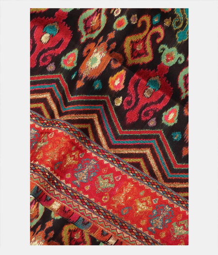 Black Cashmere Kani Silk Saree T216997-image