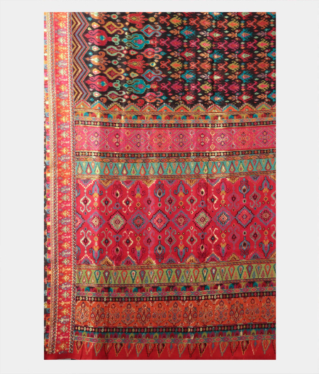 Black Cashmere Kani Silk Saree T2169974