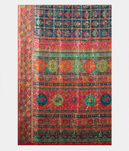 Blue  Cashmere Kani Silk Saree T216989 4