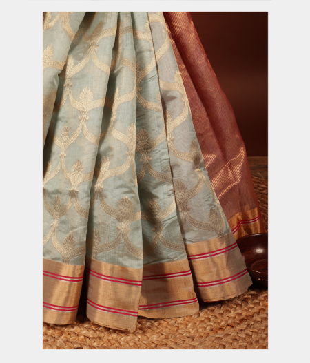 Light Green Chanderi Silk Saree T216684-image