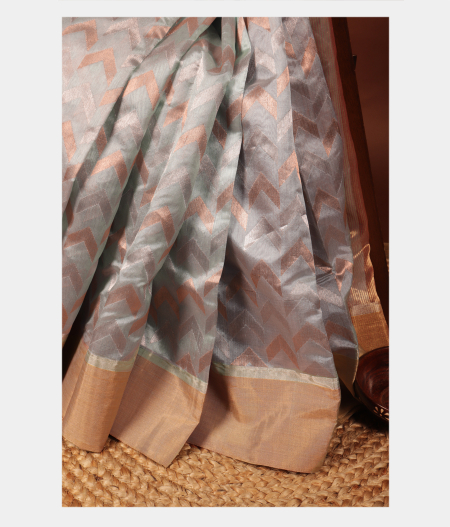 Bluish Grey Chanderi Silk Saree T216689-image