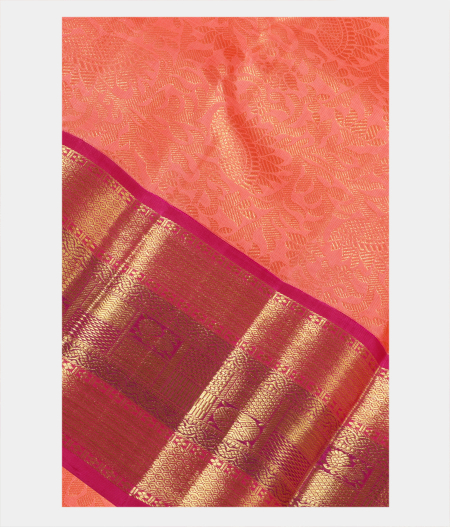 Peach Handwoven Kanjivaram Silk Saree T212336-image