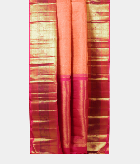 Peach Handwoven Kanjivaram Silk Saree T2123362