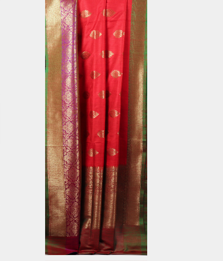 Red Banaras Tussar Saree T1808912