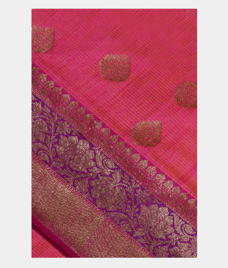Pink Banaras Tussar Saree T212889-image