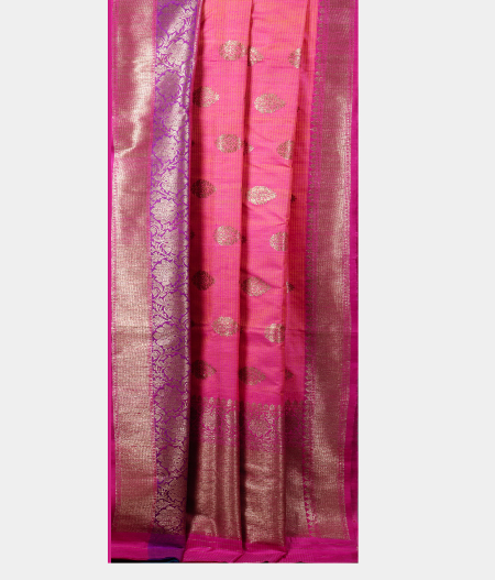 Pink Banaras Tussar Saree T2128892