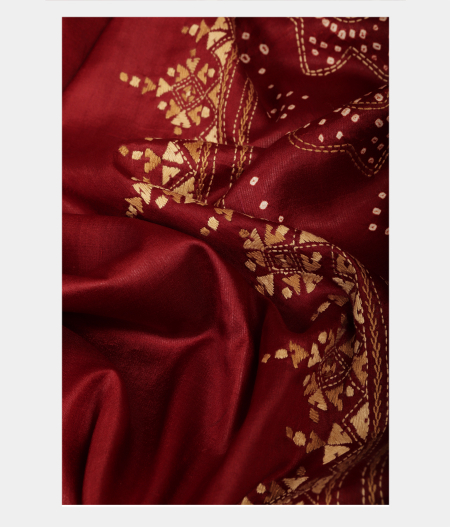Maroon Pure Silk Saree T2167742