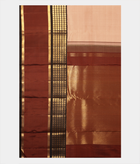 Beige Handwoven Kanjivaram Silk Saree T1958814