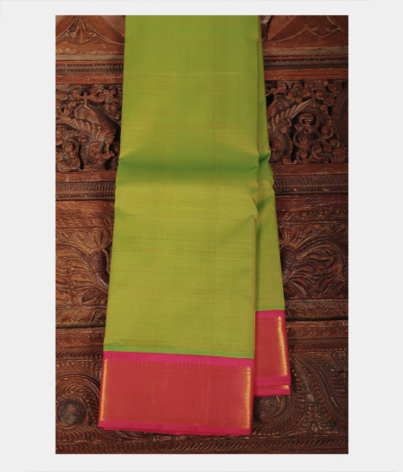 Parrot Green Handwoven Kanjivaram Silk Saree T212540-image