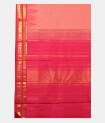 Candy Pink Handwoven Kanjivaram Silk Saree T1865744
