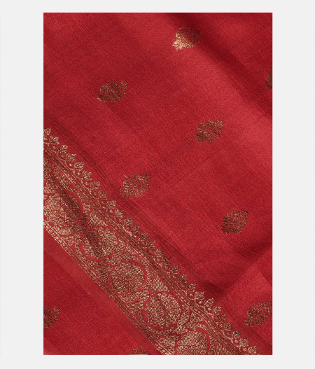 Red Tussar Saree T189853-image