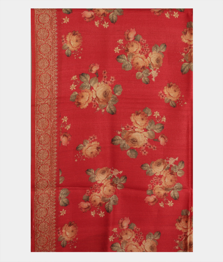 Red Tussar Saree T1898533