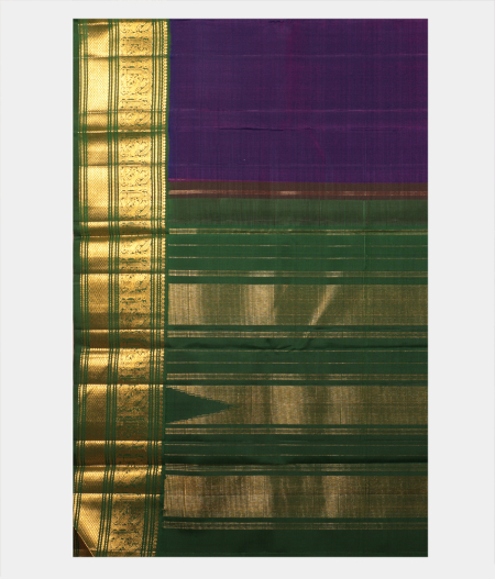 Purple Handwoven Kanjivaram Silk Saree T2128484