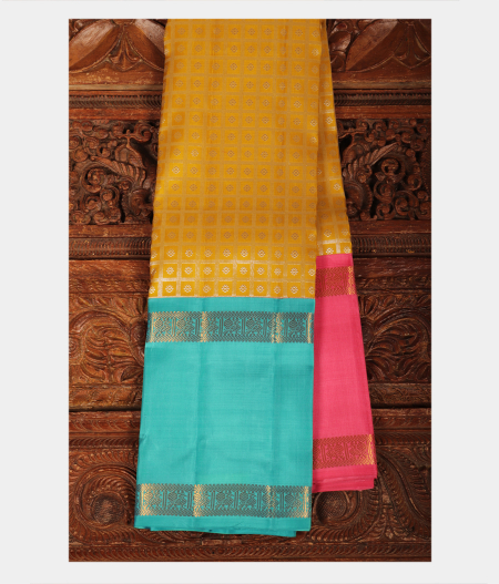 Yellow Handwoven Kanjivaram Silk Saree T212640-image