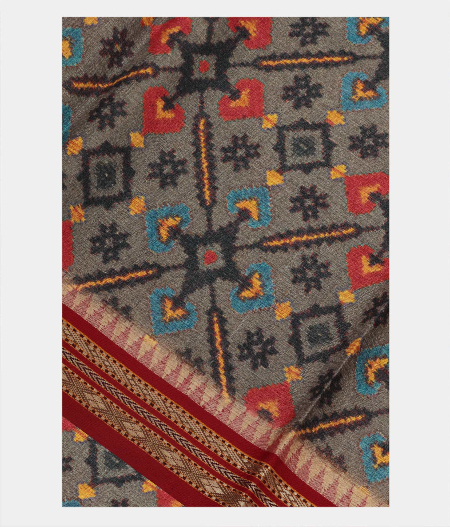 Grey Vidarbha Tussar Saree T216042-image