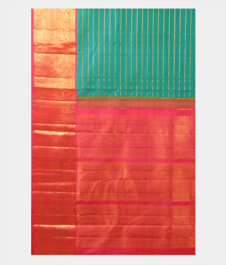 Green Handwoven Kanjivaram Silk Saree T2119474