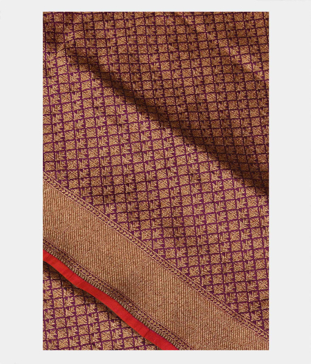 Purple Banaras Silk Saree T211484-image
