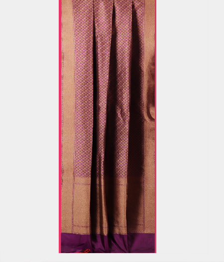 Purple Banaras Silk Saree T2114842