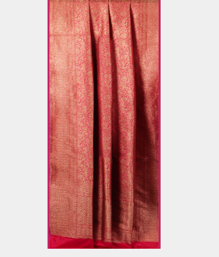 Magenta Banaras Silk Saree T1989972