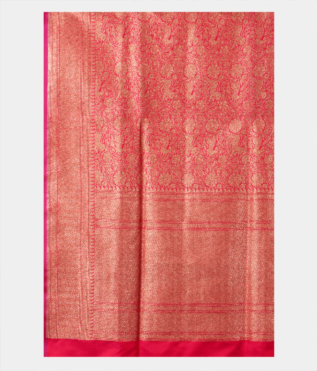 Magenta Banaras Silk Saree T1989974
