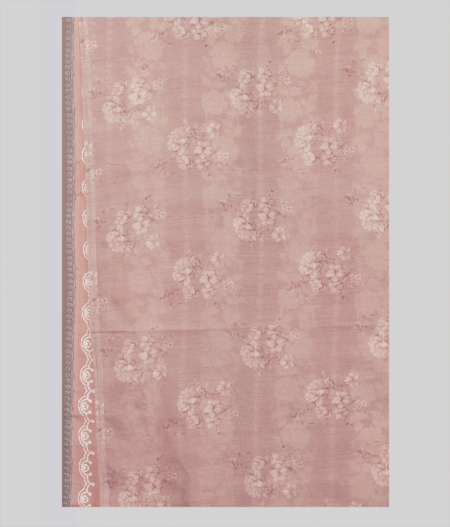 Mauve Pink Kora Organza Embroidery Saree T2183863