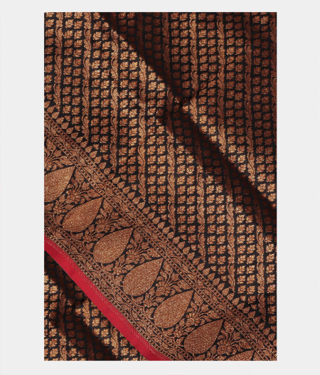 Black Banaras Silk Saree T215379-image
