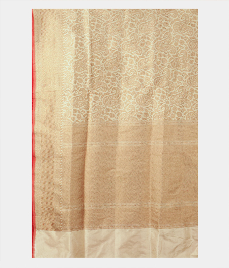 Off White Banaras Silk Saree T2153944