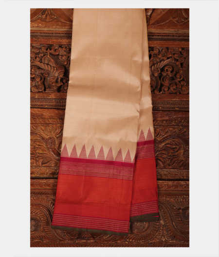 Cream Handwoven Kanjivaram Silk Saree T209687-image