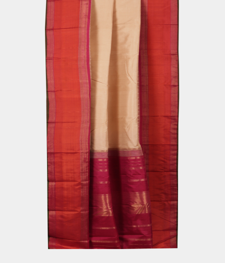 Cream Handwoven Kanjivaram Silk Saree T2096872