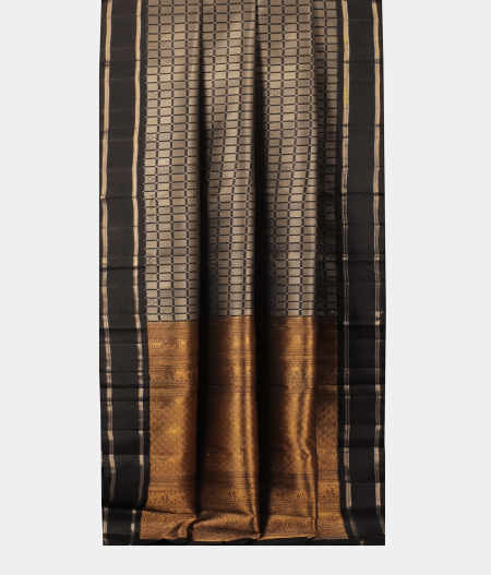 Black Handwoven Kanjivaram Silk Saree T2032232