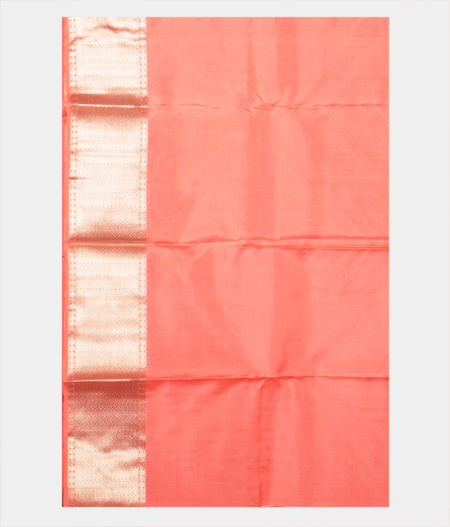 Peach Handwoven Kanjivaram Silk Saree T2139483