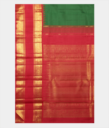Green Handwoven Kanjivaram Silk Saree T2172964