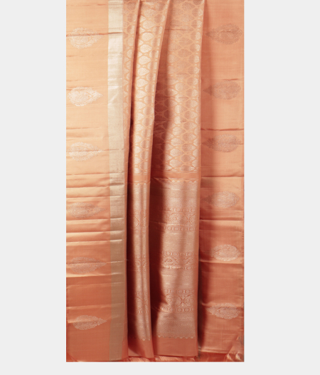 Peach Handwoven Kanjivaram Silk Saree T2139652