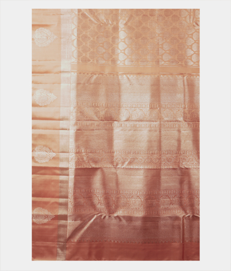 Peach Handwoven Kanjivaram Silk Saree T2139654