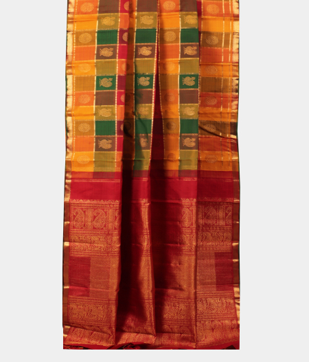 Multicolour Handwoven Kanjivaram Silk Saree T2112272