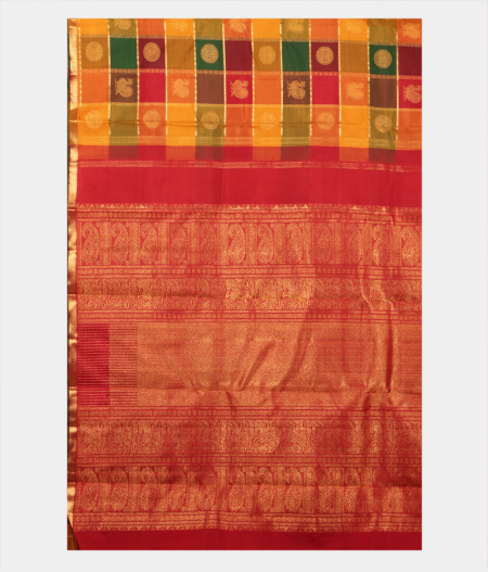 Multicolour Handwoven Kanjivaram Silk Saree T2112274