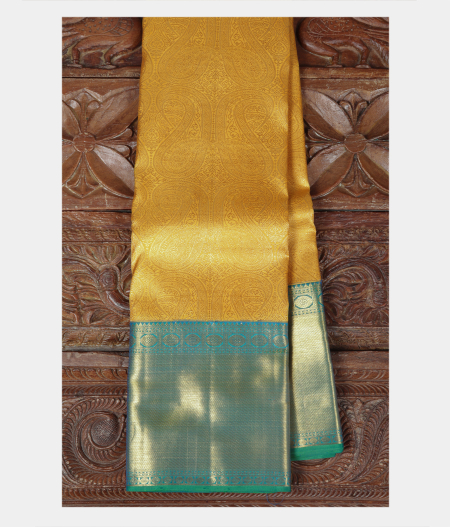 Yellow Handwoven Kanjivaram Silk Saree T206517-image