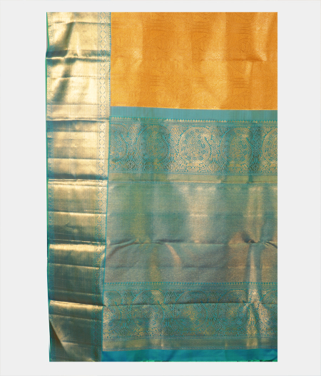 Yellow Handwoven Kanjivaram Silk Saree T2065174