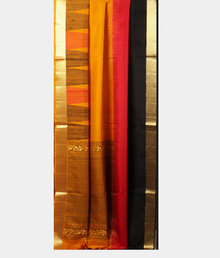 Yellow Soft Silk Saree T1428042