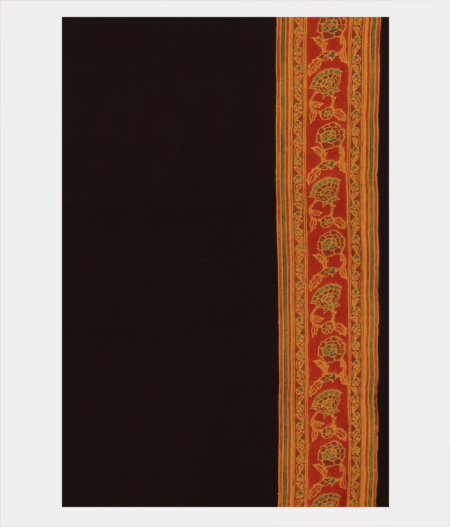 Maroon Ajrakh Silk Saree T2176035