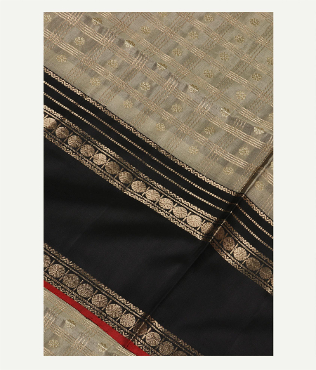 Greenish grey Soft Silk Saree T199342-image