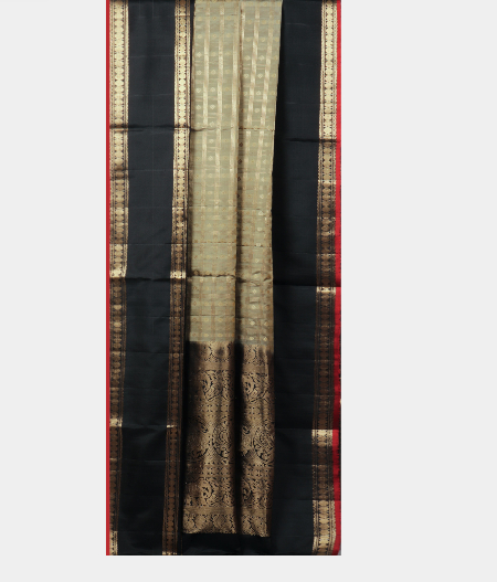 Greenish grey Soft Silk Saree T1993422