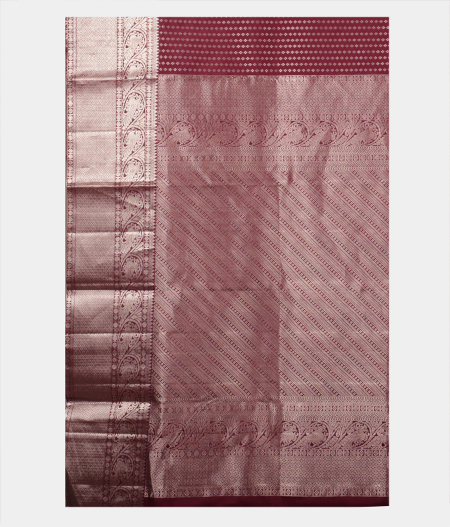 Maroon Handwoven Kanjivaram Silk Saree T2139154