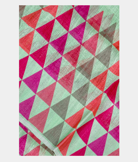 Light Green Tussar Printed Saree T171949-image