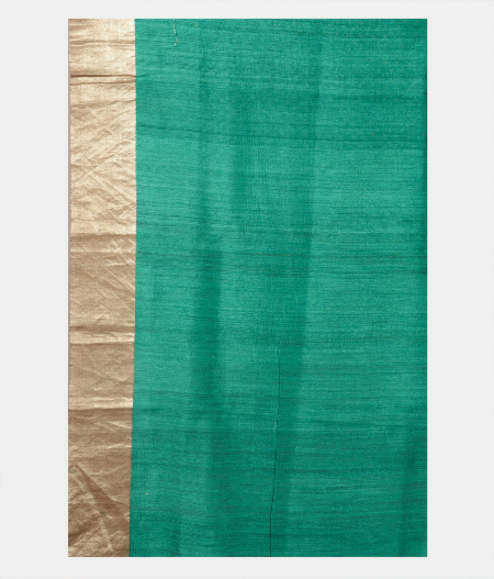 Ocean Blue Tussar Printed Saree T2104853