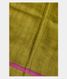 Olive Green Tussar Printed Saree T1919281