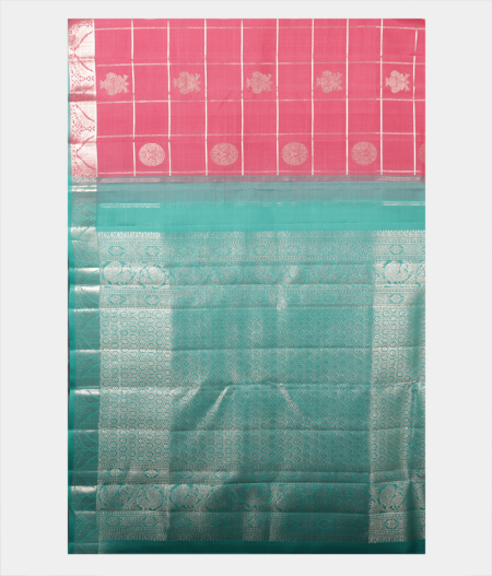 Pink Handwoven Kanjivaram Silk Saree T2182234